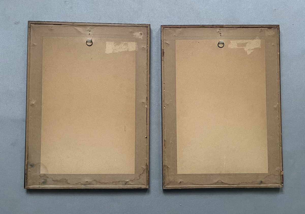 Deux aquarelles sur soie, Chine-photo-4