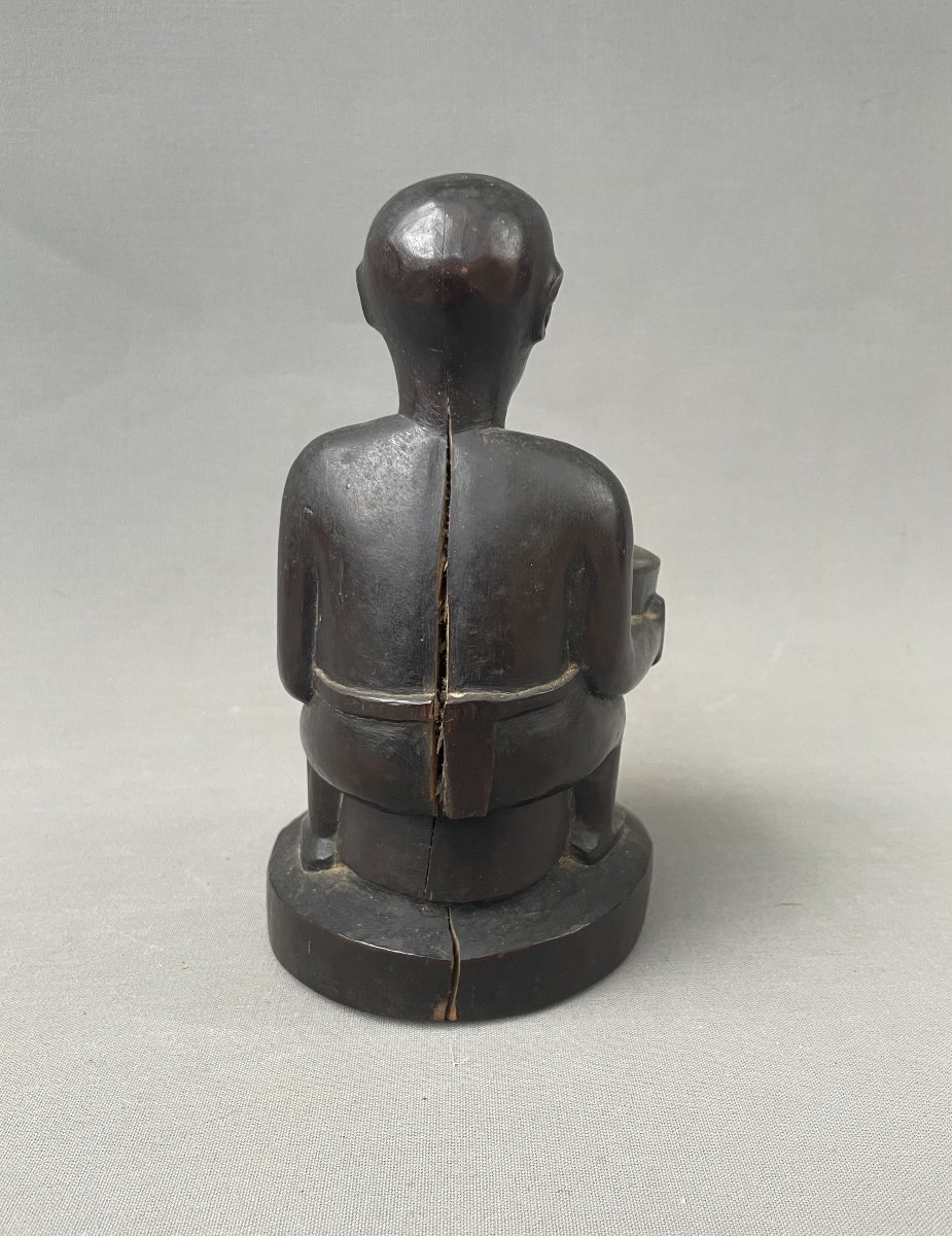 Statuette porteuse de coupe, Afrique?-photo-4