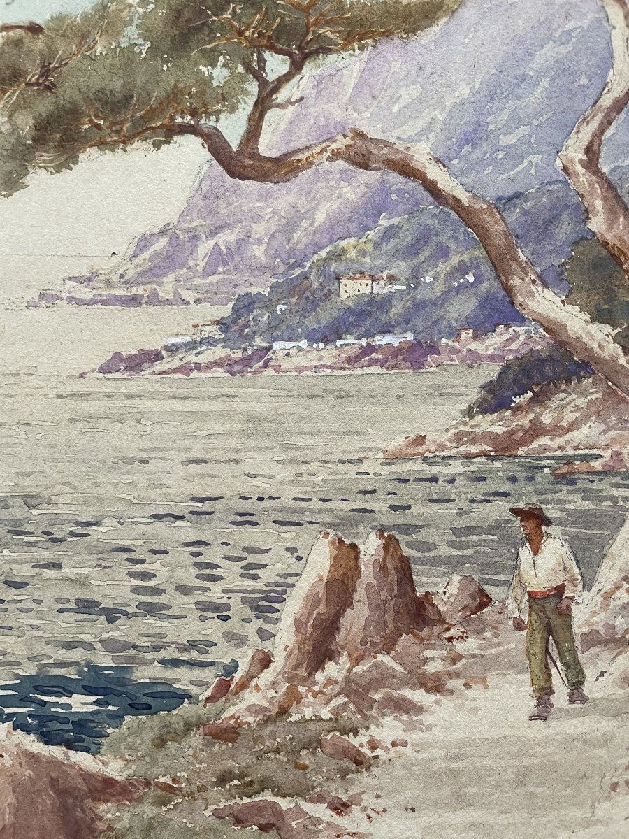 Louis Rambaud, Walker On The Mediterranean Coast-photo-1