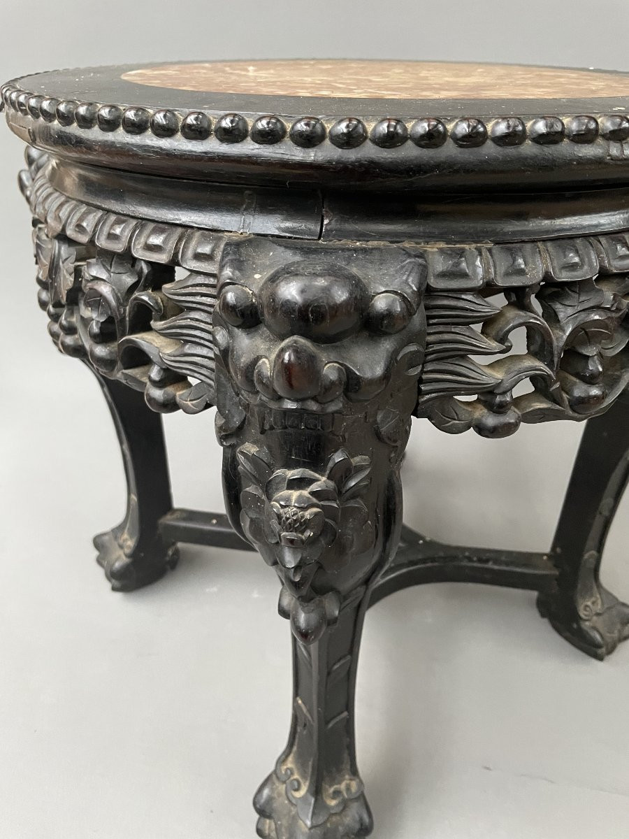 Late 19th Century Pedestal Table, China Or Vietnam-photo-3