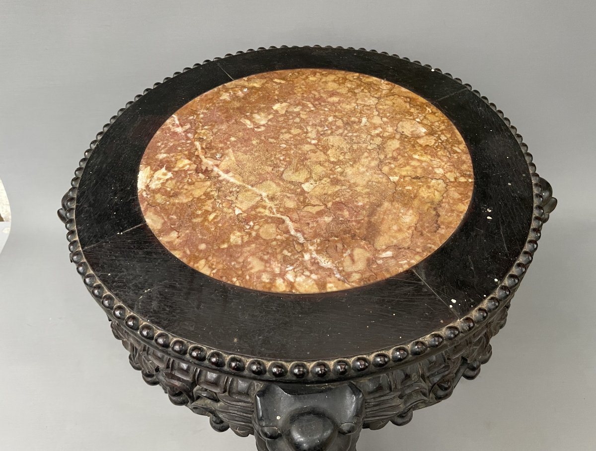 Late 19th Century Pedestal Table, China Or Vietnam-photo-4