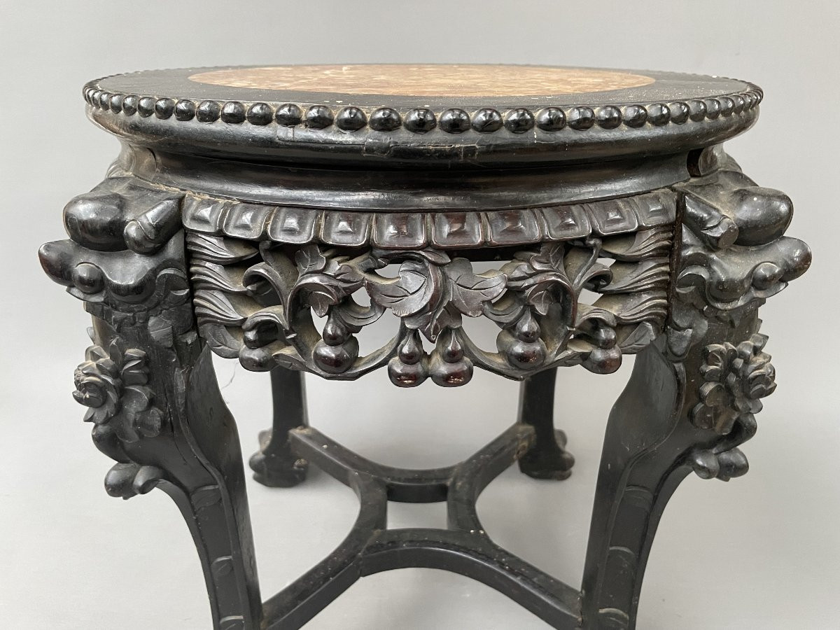 Late 19th Century Pedestal Table, China Or Vietnam-photo-2