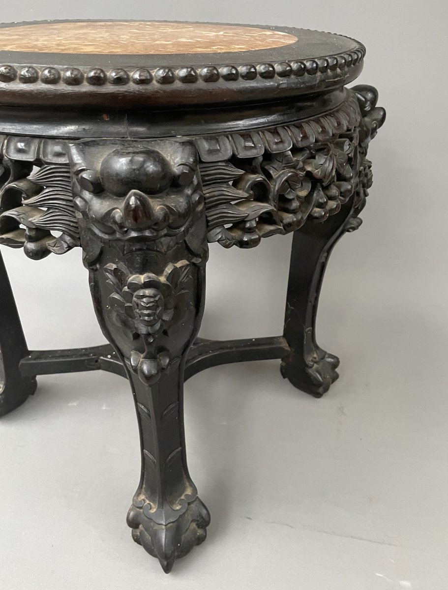 Late 19th Century Pedestal Table, China Or Vietnam-photo-6