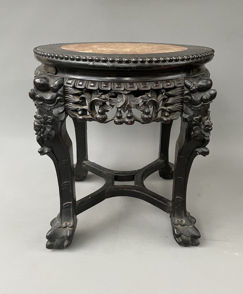 Late 19th Century Pedestal Table, China Or Vietnam