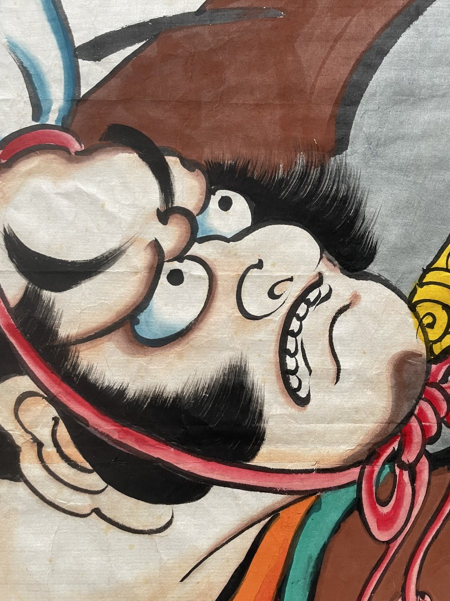 Samurai, Painting On Tissue Paper, Japan-photo-3