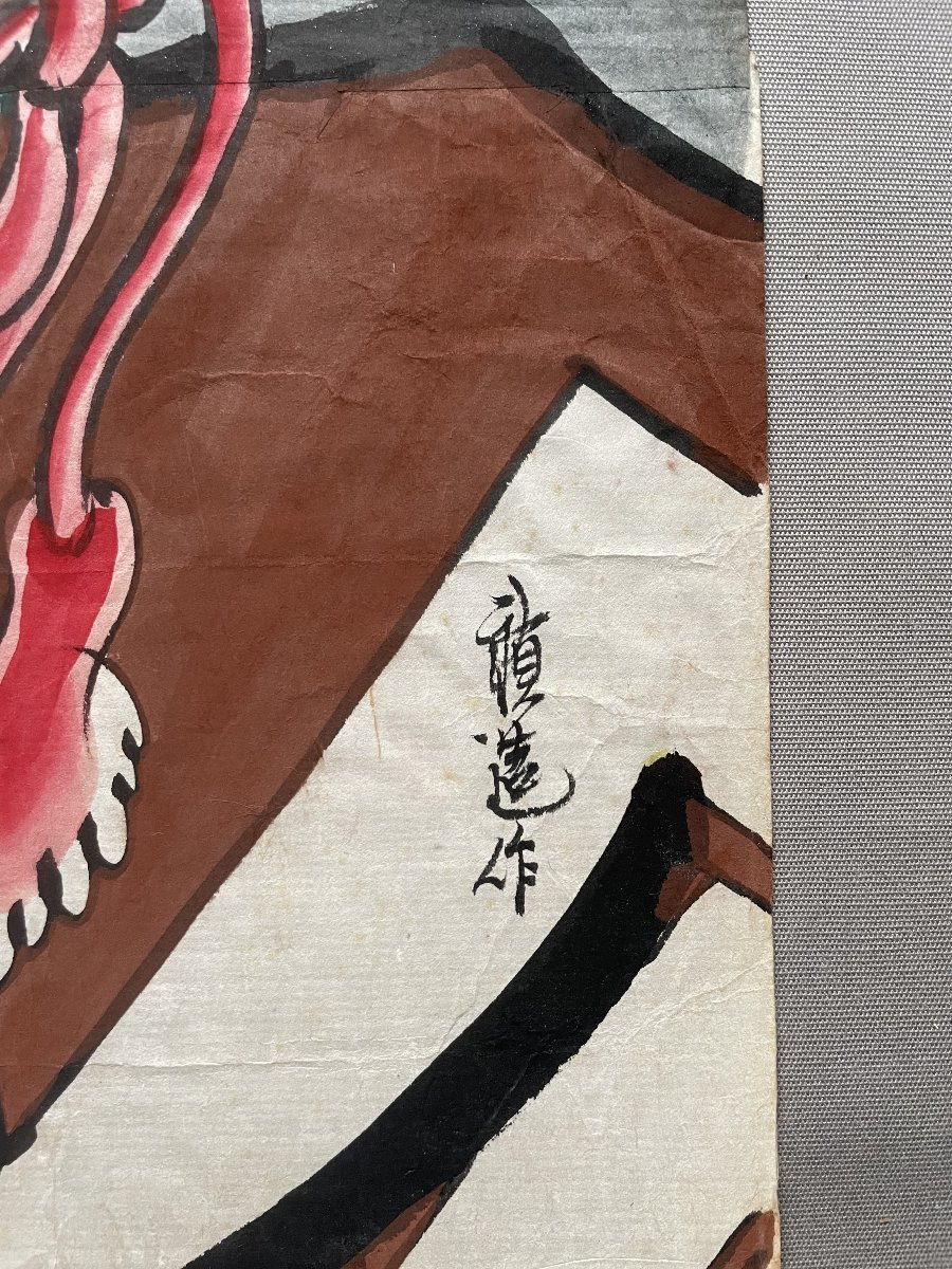 Samurai, Painting On Tissue Paper, Japan-photo-4