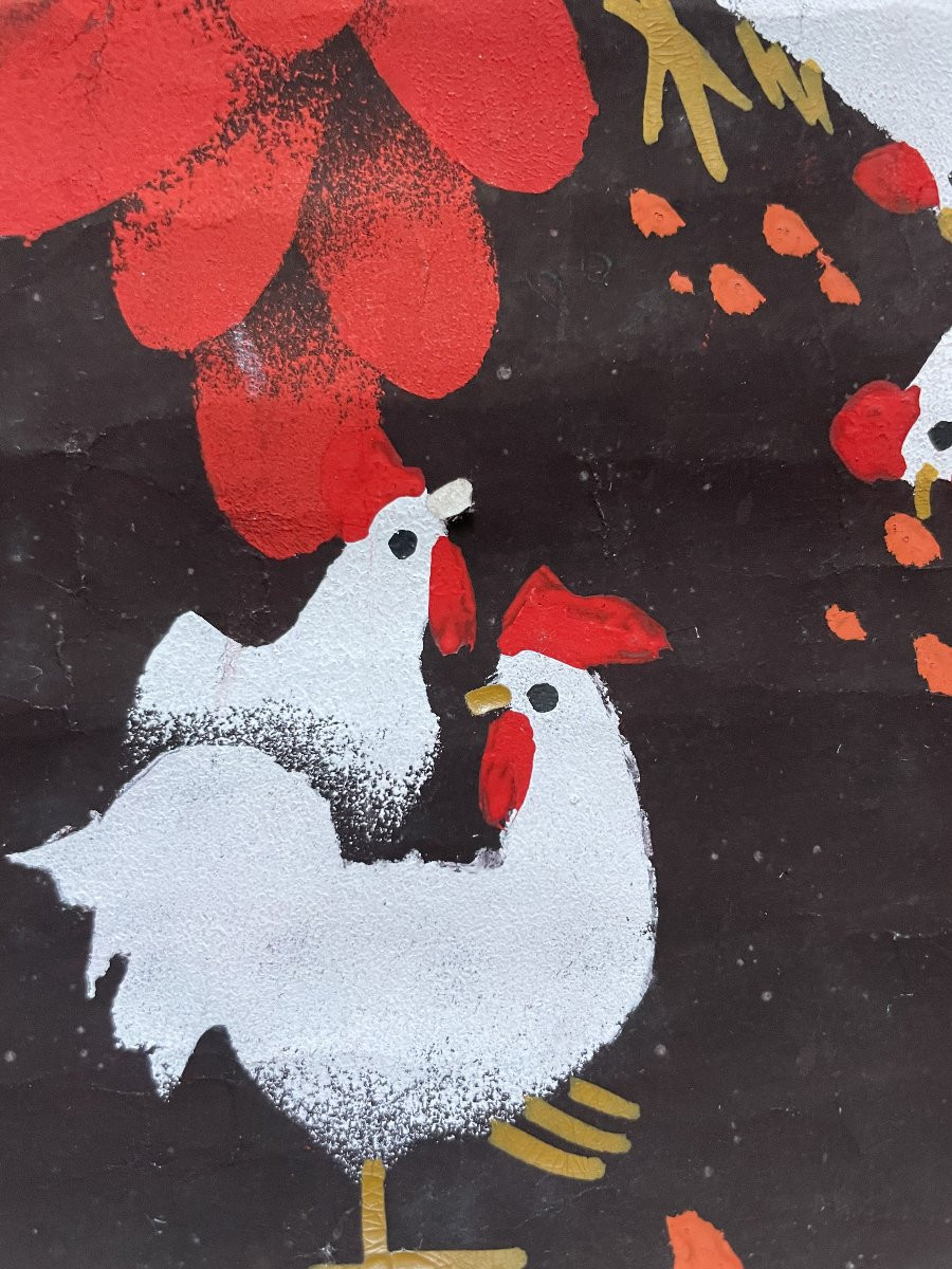Gouache On Paper, China, 20th Century-photo-4