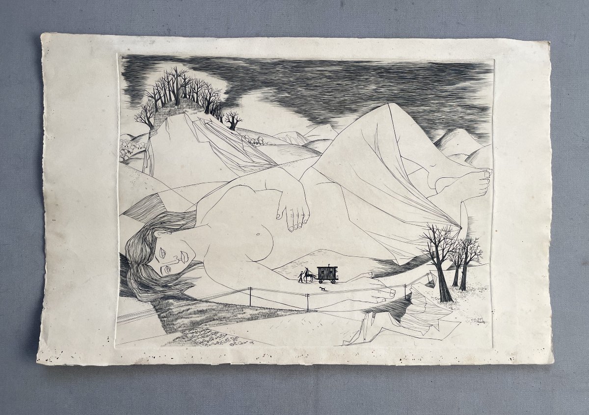 Bernard Duc, Paysage surréaliste, Gravure-photo-2