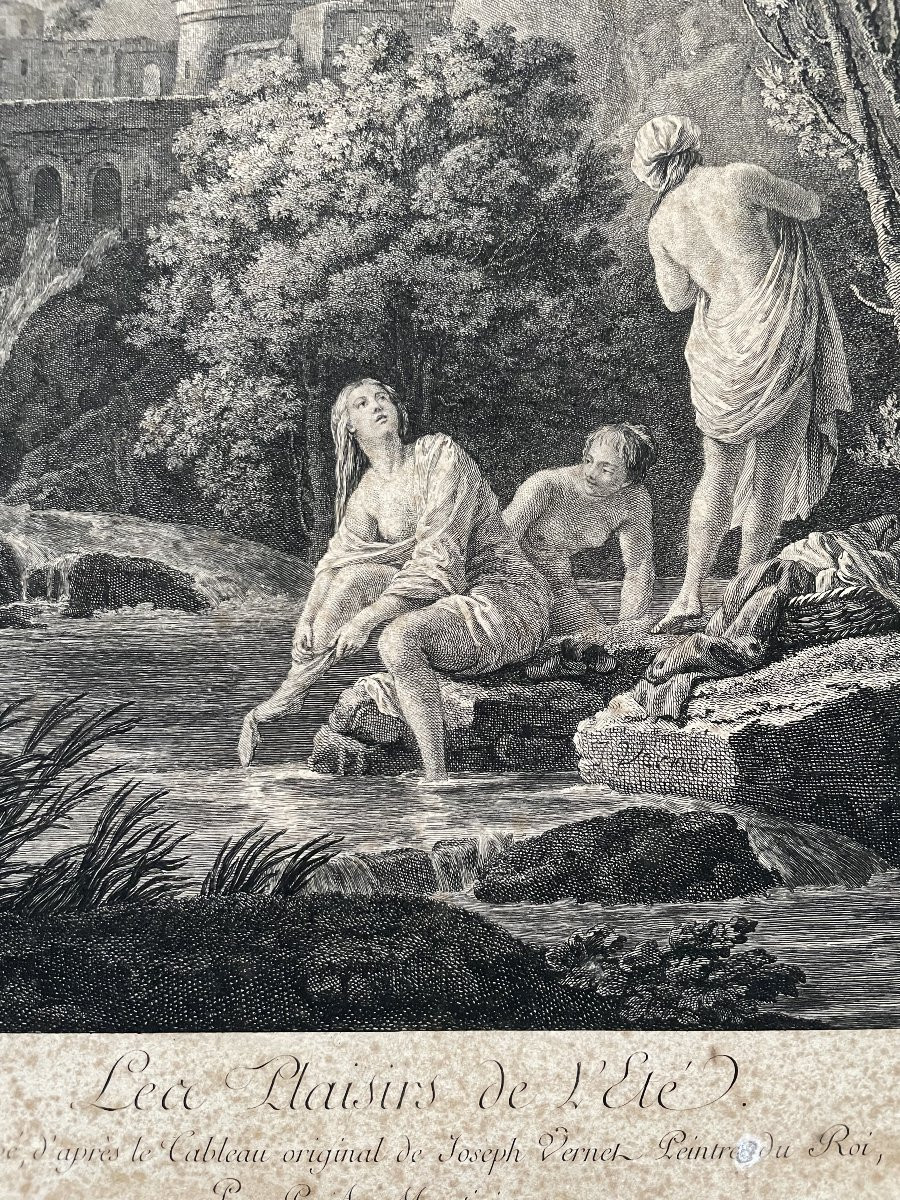 The Pleasures Of Summer, Engraving After Joseph Vernet-photo-4