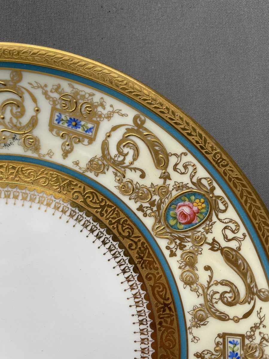 Letourneur à Limoges, assiette en porcelaine-photo-2