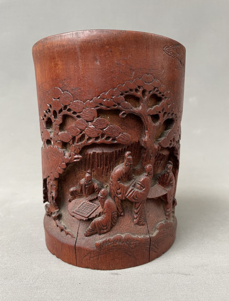 Bamboo Brush Holder, China, Late 19th Century