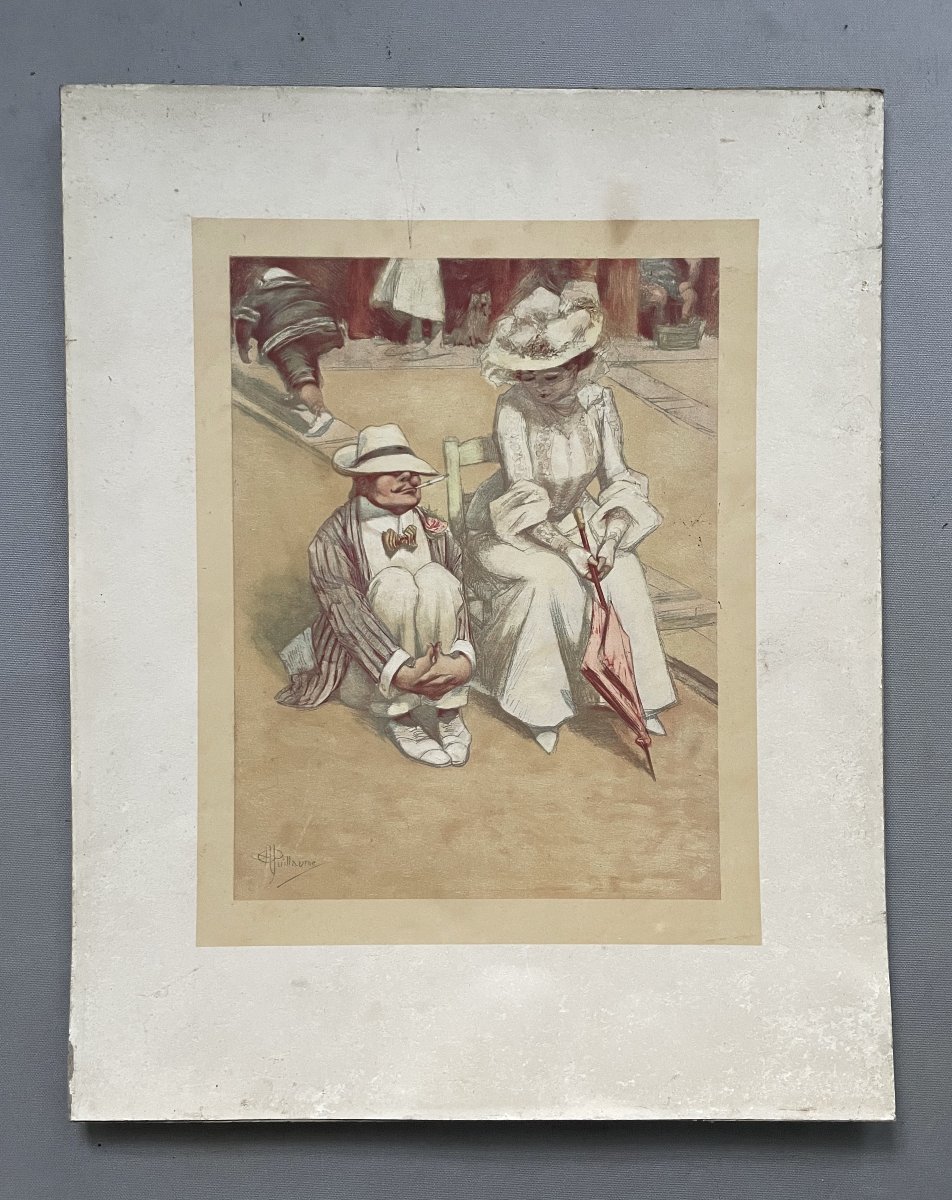 Lithographie humoristique d'après Albert Paul Guillaume-photo-2