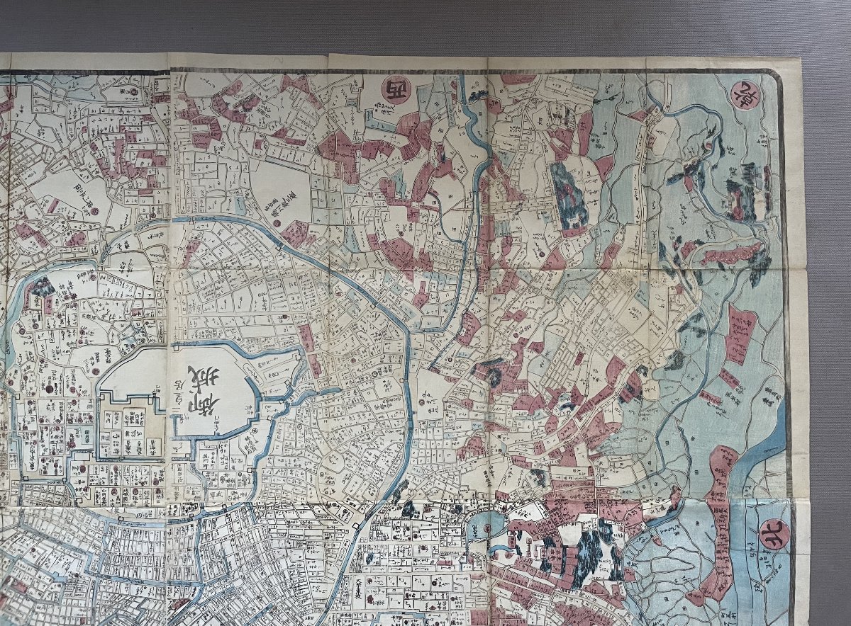 Large Map Of Tokyo, Meiji Period, 1870-photo-3