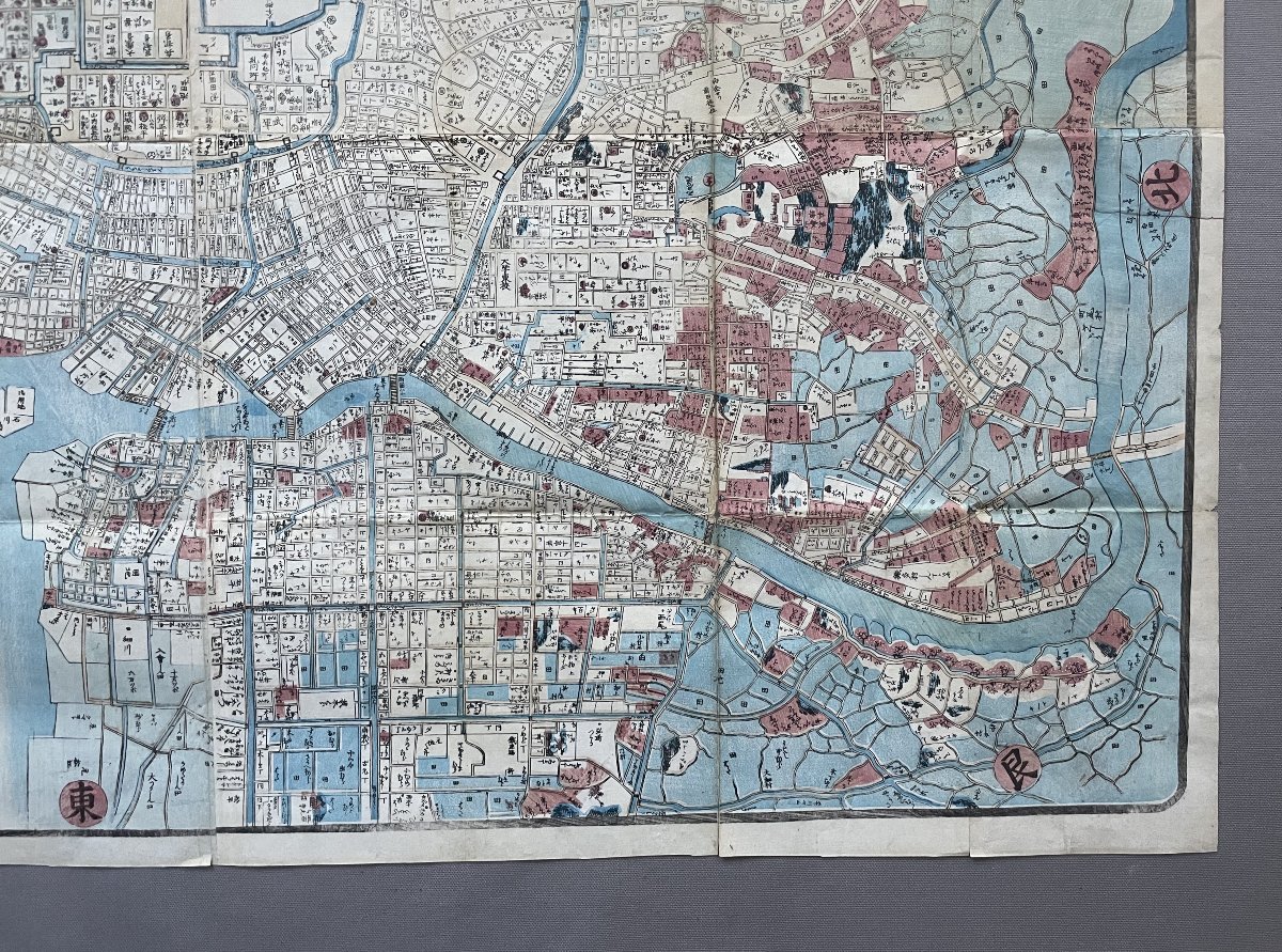 Large Map Of Tokyo, Meiji Period, 1870-photo-4