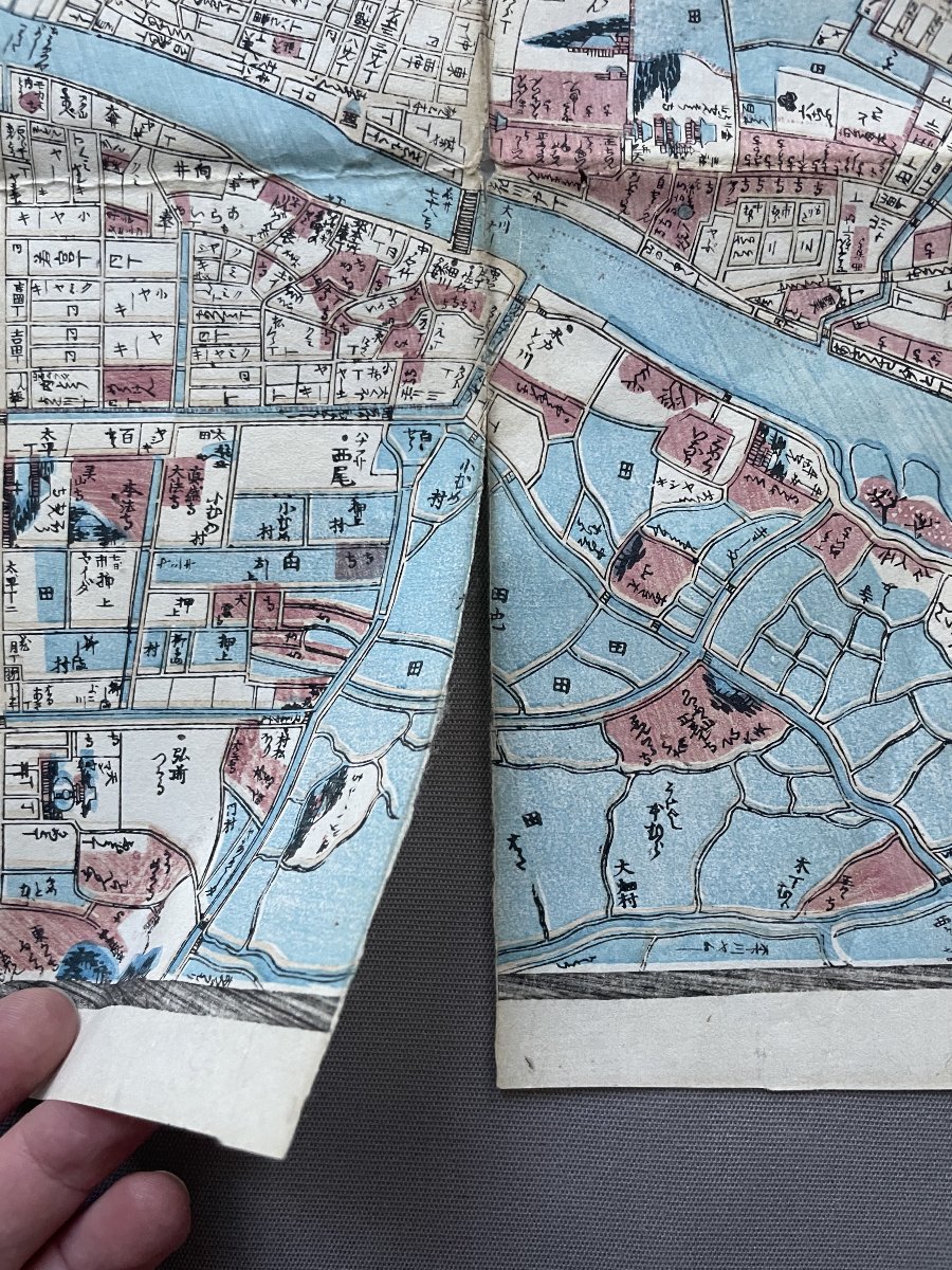 Large Map Of Tokyo, Meiji Period, 1870-photo-4
