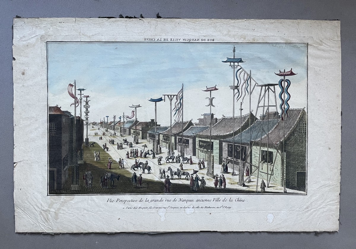 Perspective View Of The Main Street Of Nanquin