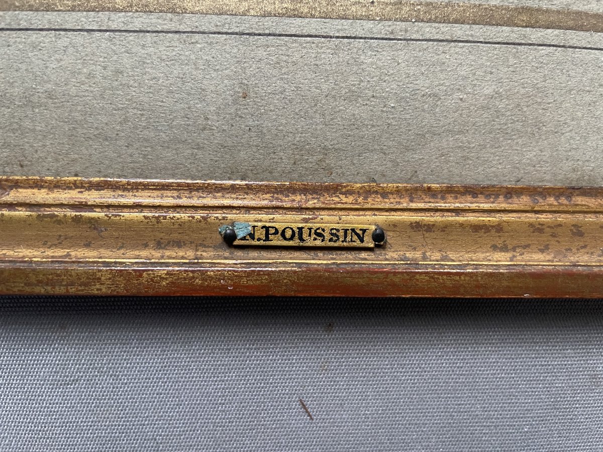 Combat de guerriers antiques, sanguine, mention de Nicolas Poussin-photo-3