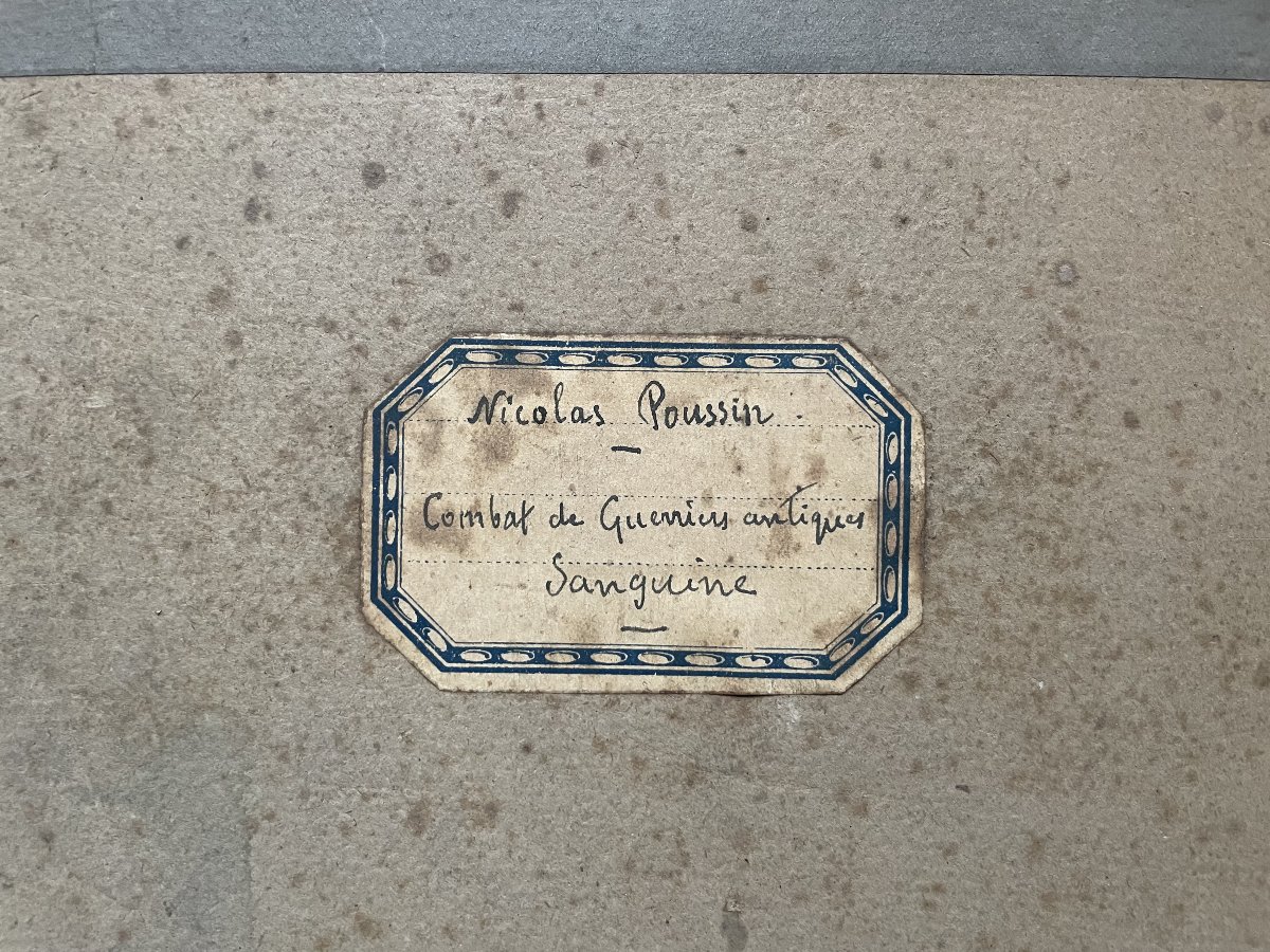 Combat de guerriers antiques, sanguine, mention de Nicolas Poussin-photo-5