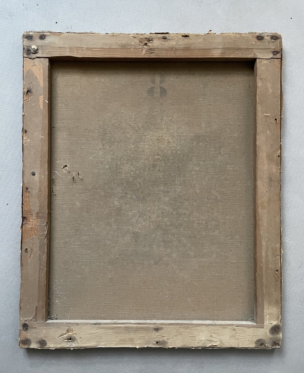 Portrait d'homme, Huile sur toile, Signature à identifier-photo-3