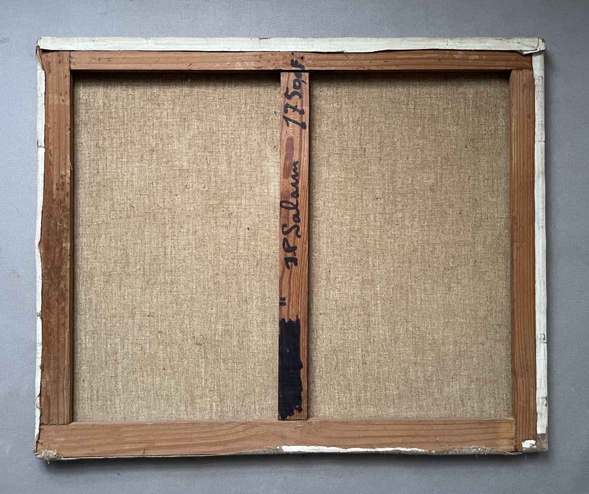 River, Oil On Canvas Signed Jp Salaun-photo-3