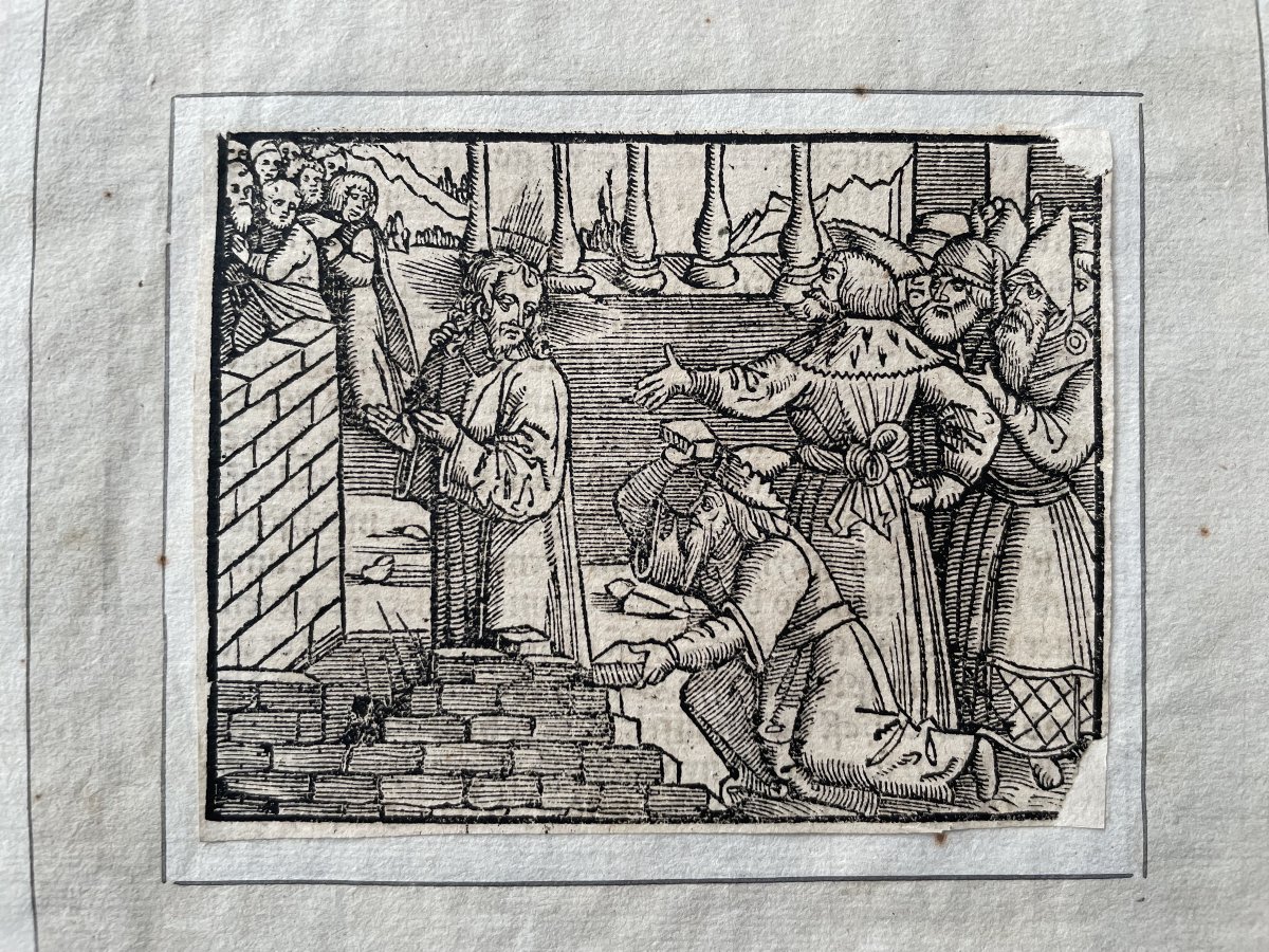 Wood Engravings, Three Engravings, 16th Century-photo-2