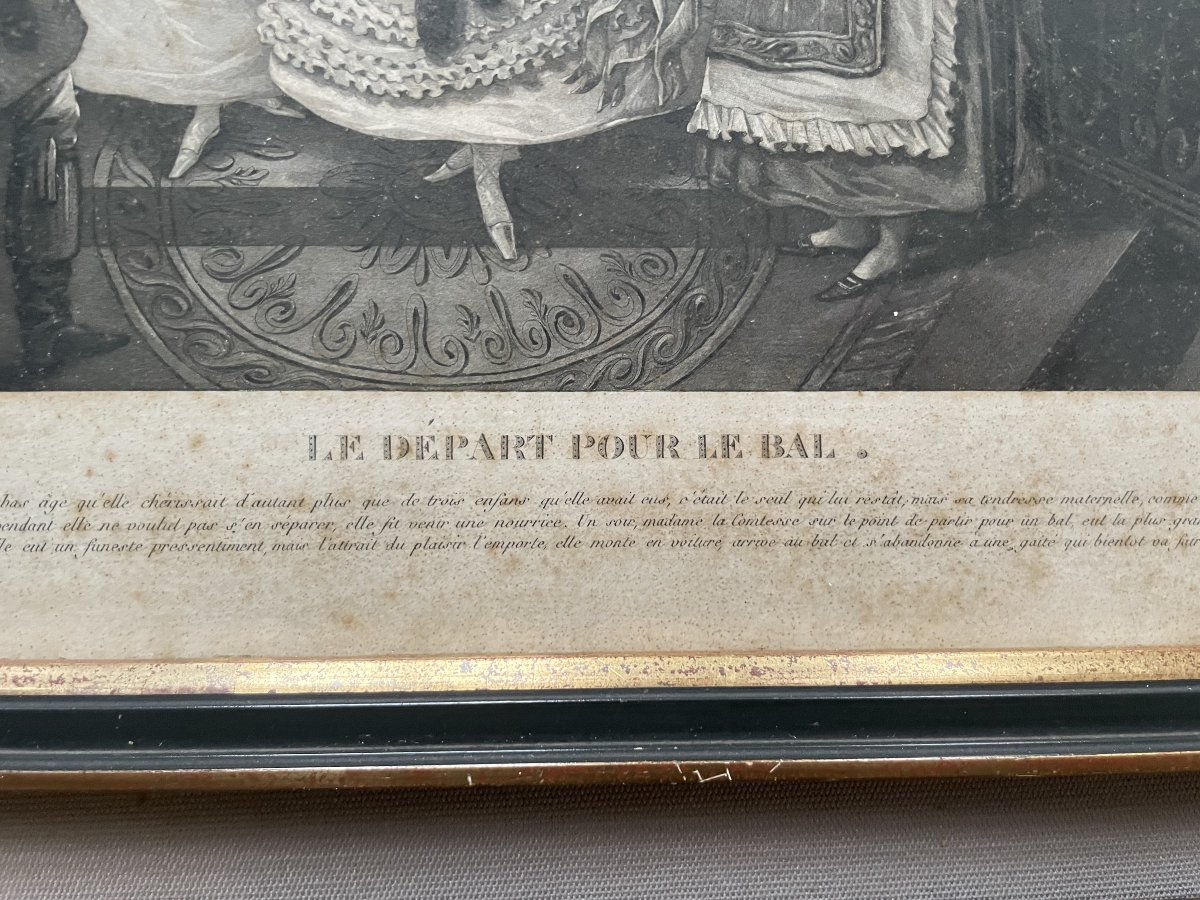 The Departure For The Ball And The Return From The Ball, A Pair Of Engravings-photo-3