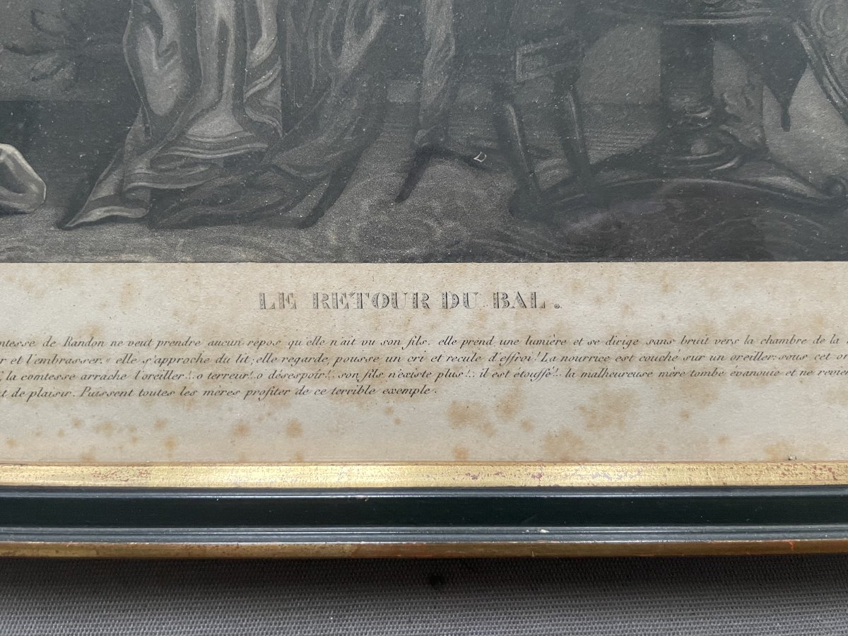 The Departure For The Ball And The Return From The Ball, A Pair Of Engravings-photo-2