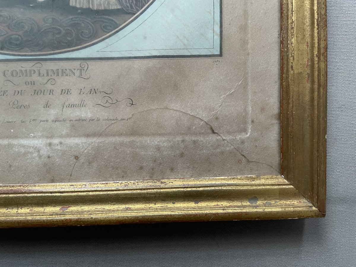 The Compliment And The Bouquets, A Pair Of Engravings By De Bucourt-photo-4