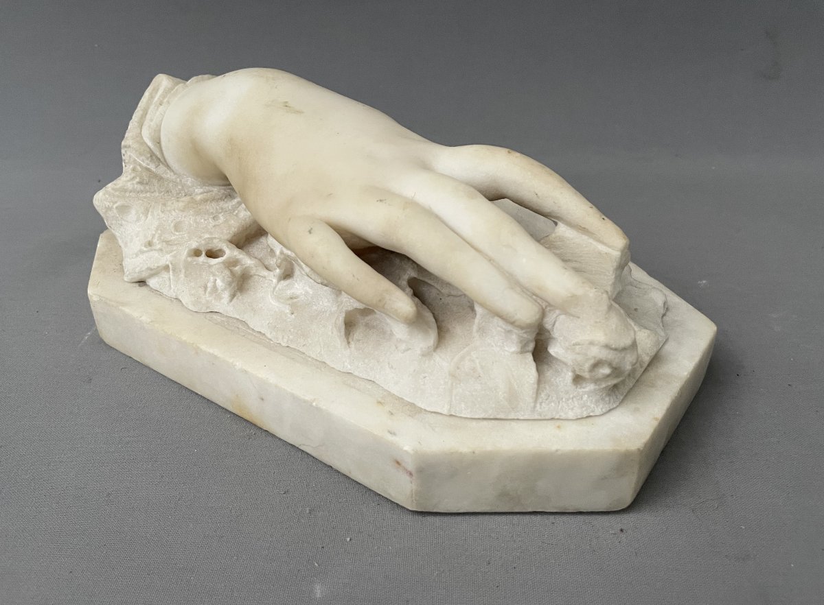 Luigi Pagani, Hand, Marble Sculpture-photo-2