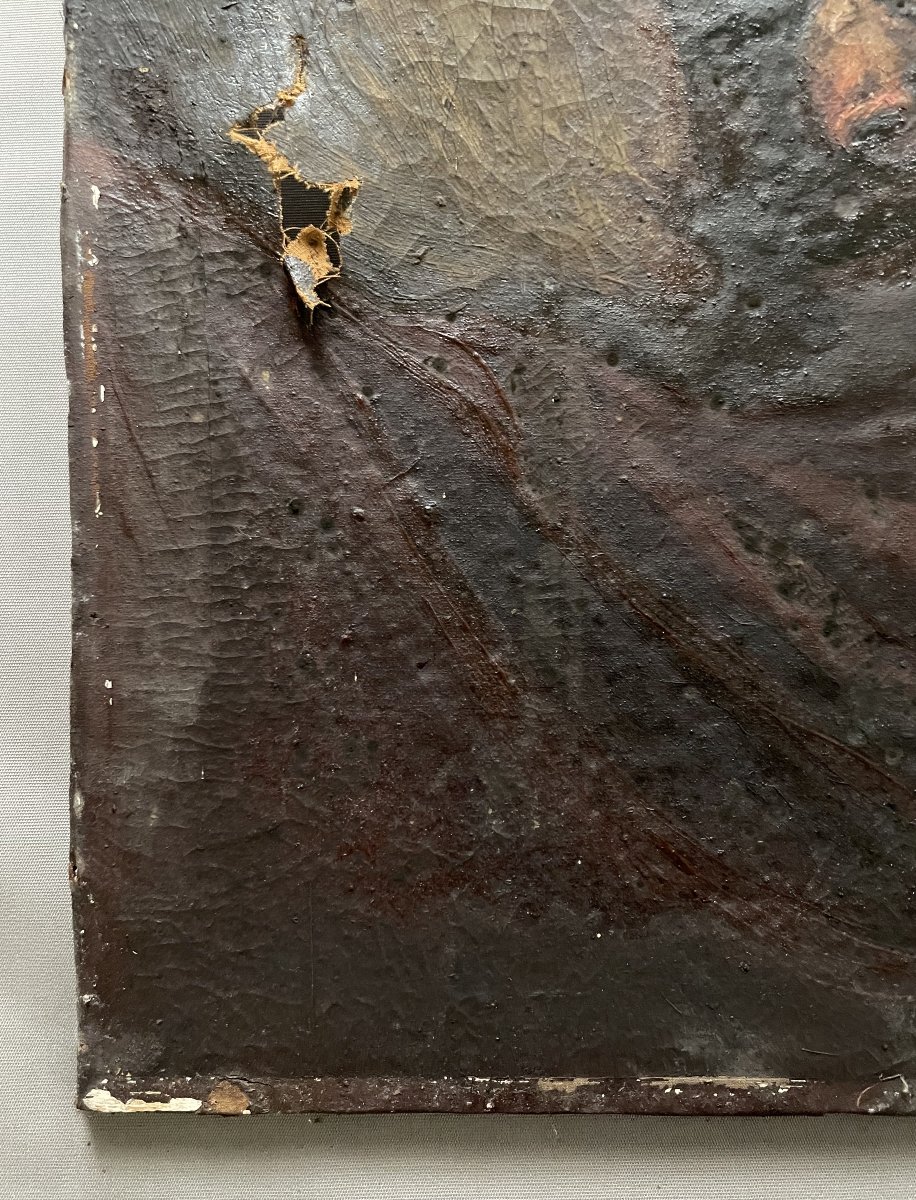 Mephistopheles, Oil On Canvas, In Need Of Restoration-photo-1