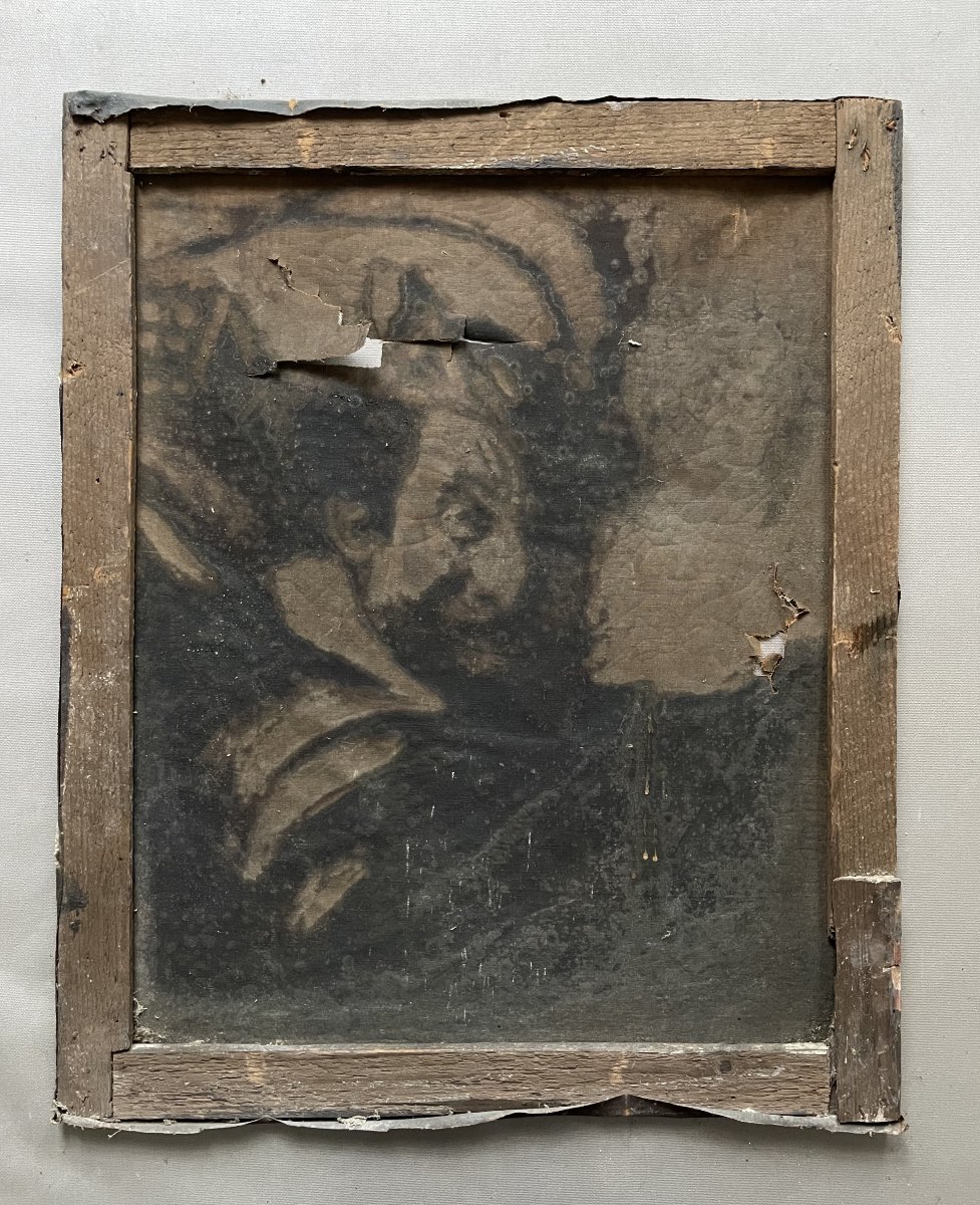 Mephistopheles, Oil On Canvas, In Need Of Restoration-photo-3