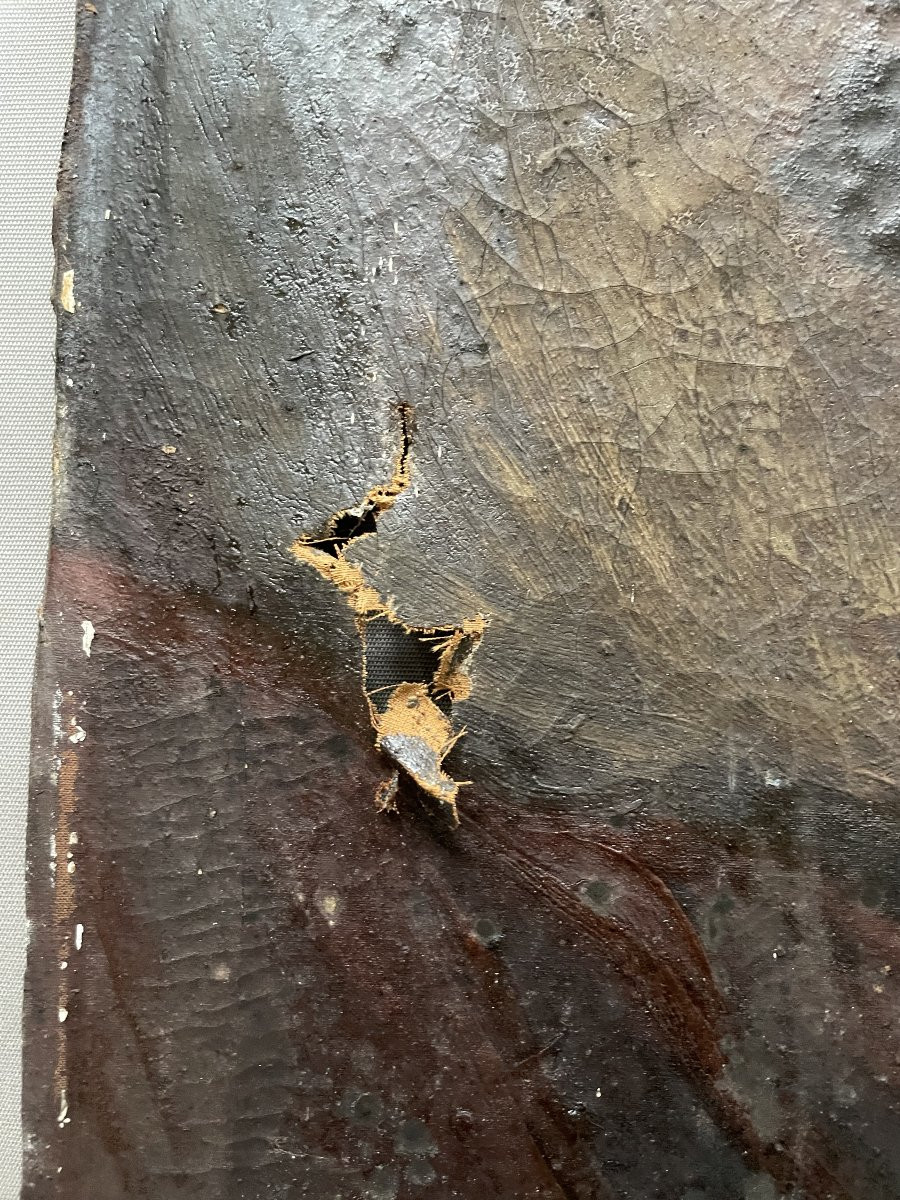 Mephistopheles, Oil On Canvas, In Need Of Restoration-photo-5