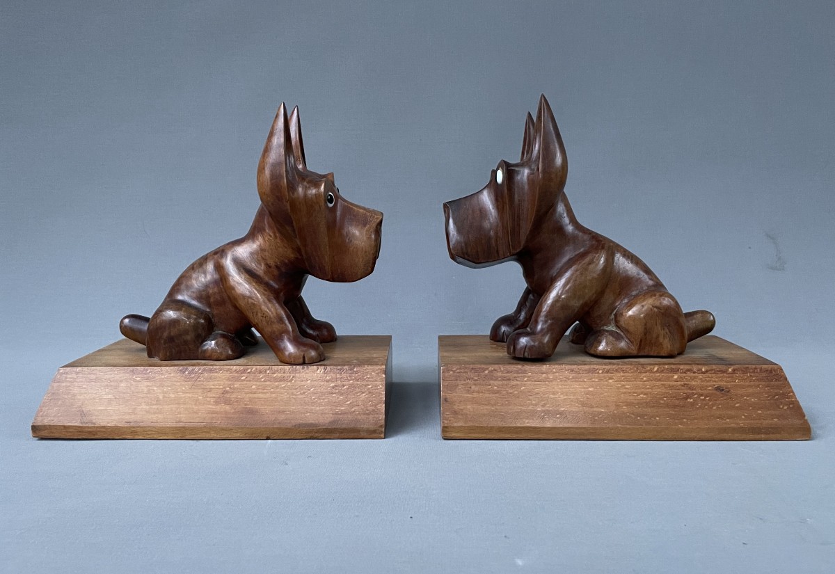 Serre livres, chiens