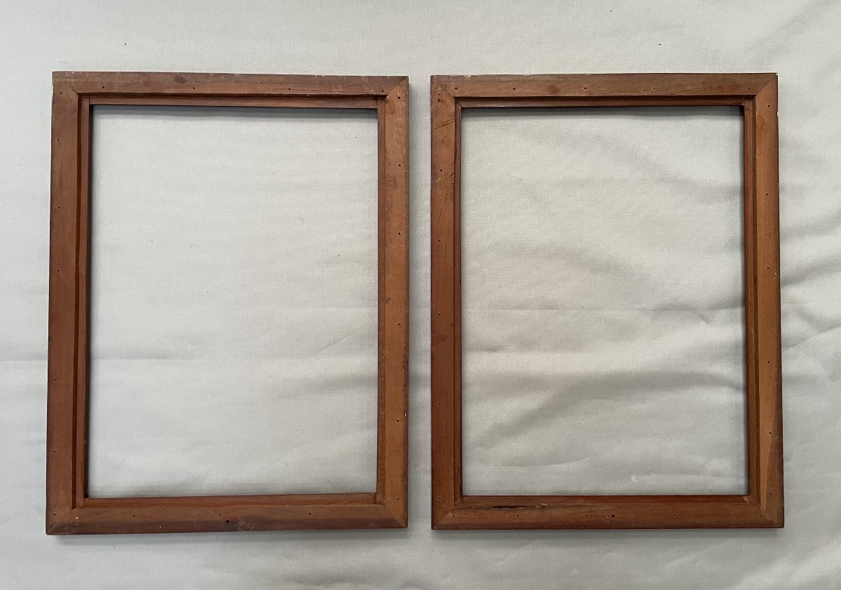 Paire de cadres an acajou 64 x 49,5 cm-photo-4