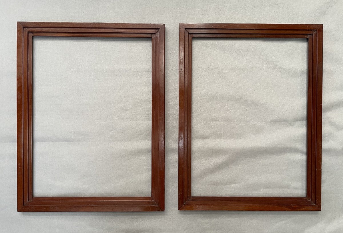 Paire de cadres an acajou 64 x 49,5 cm