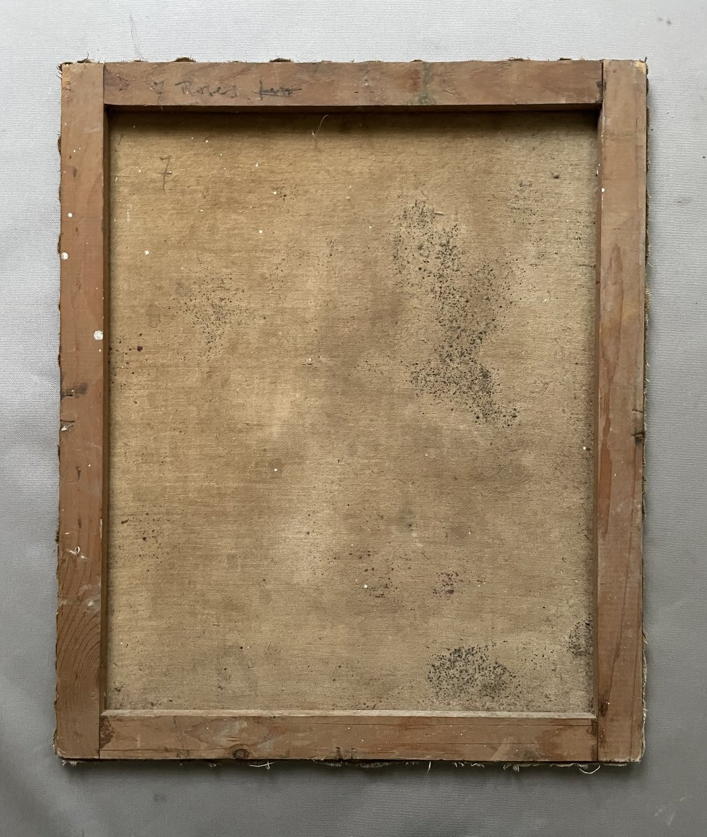 Bouquet de roses, huile sur toile, signature à identifier-photo-4