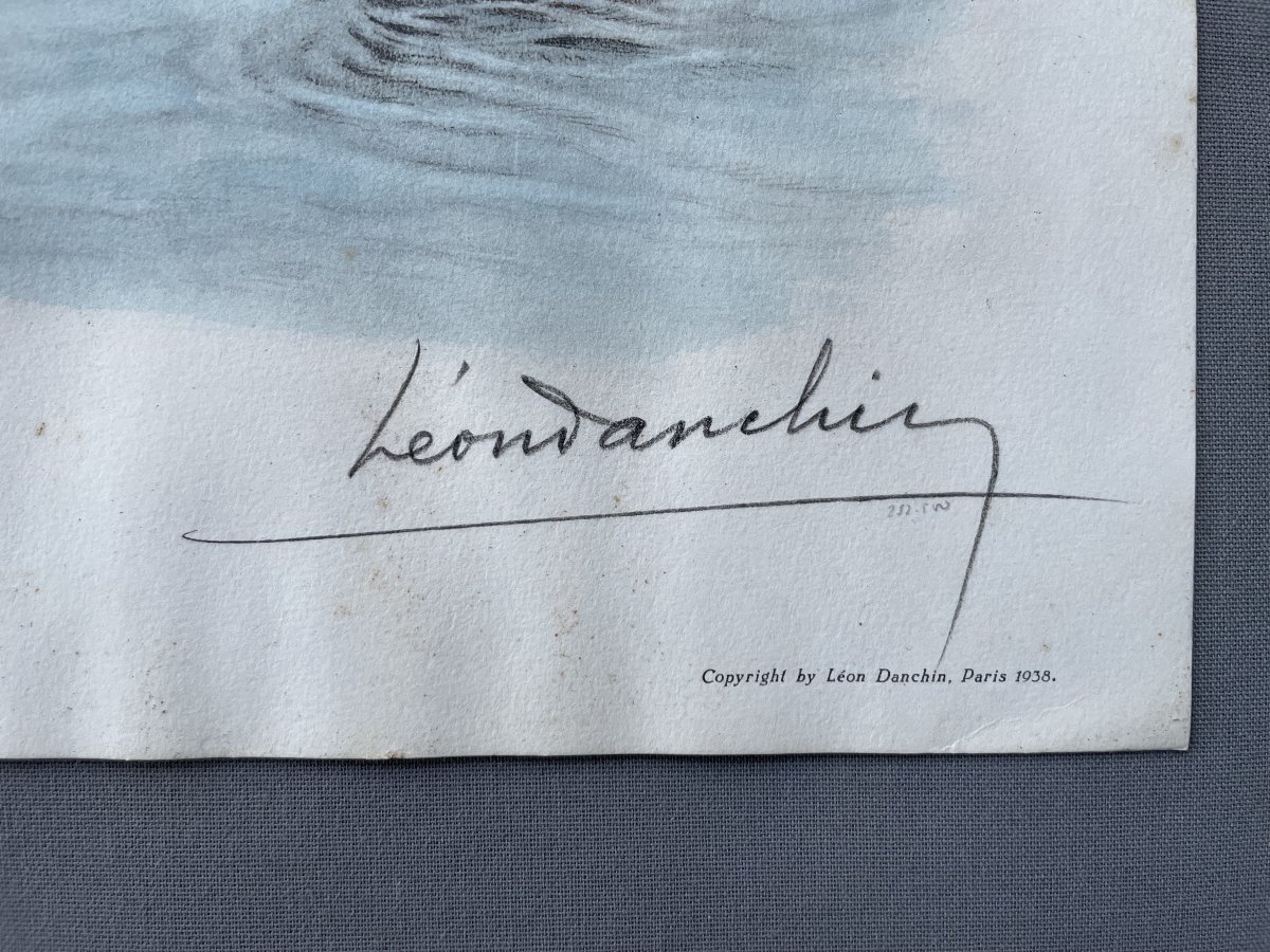 Léon Danchin, chiens de chasse, estampe-photo-2