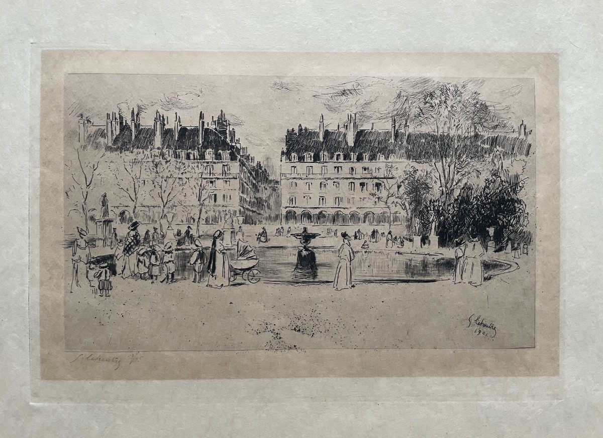 Gustave Leheutre, le petit bassin des Tuileries