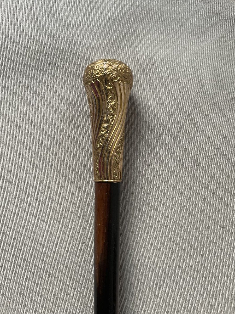 Umbrella Handle, Monogrammed Pompom Finial-photo-2