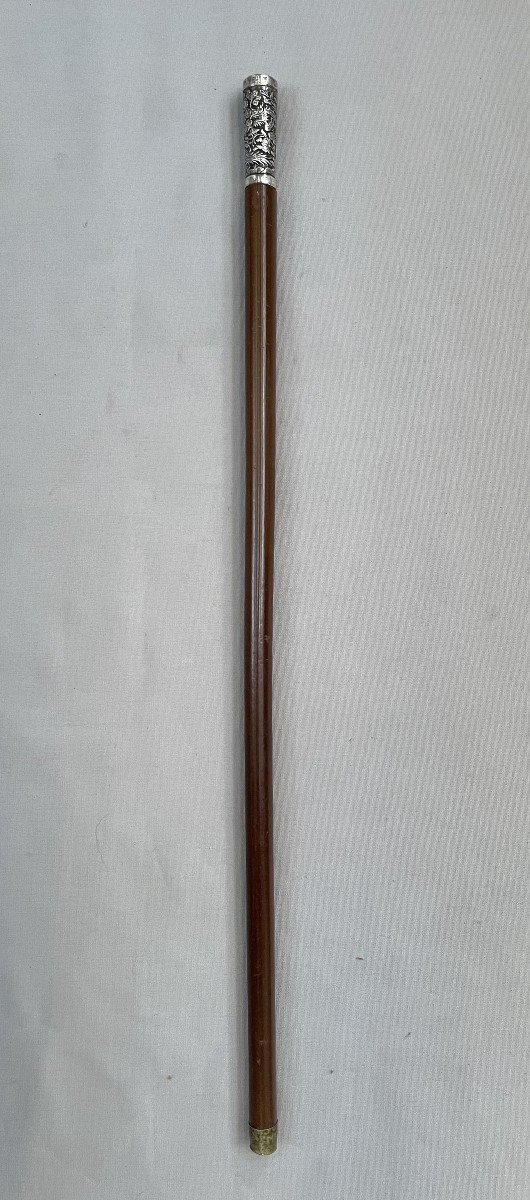 Canne, Asie, pommeau en argent