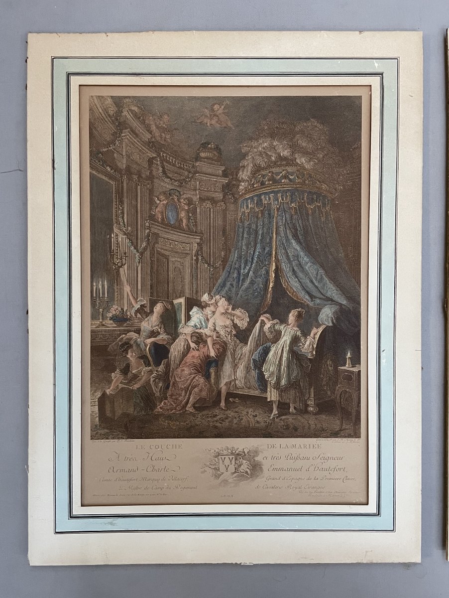 The Love Letter, The Bride's Bedtime, A Pair Of Engravings-photo-2