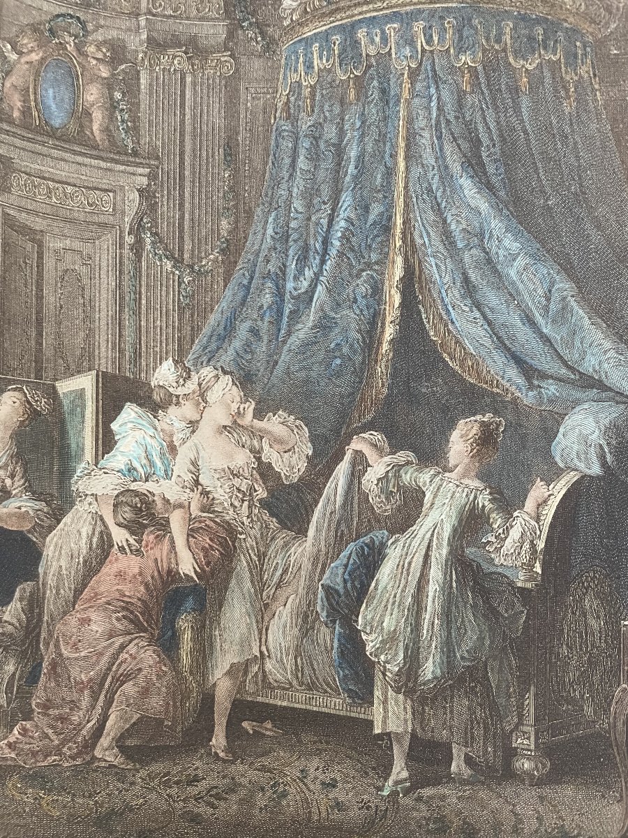 The Love Letter, The Bride's Bedtime, A Pair Of Engravings-photo-4