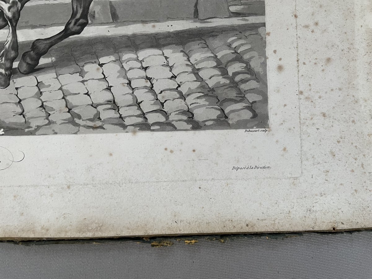 Les chevaux de bateau, gravure d'après Carle Vernet-photo-4