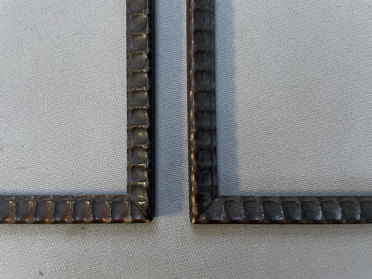 Pair Of Glass-fronted Frames, 18 X 21.5 Cm-photo-2