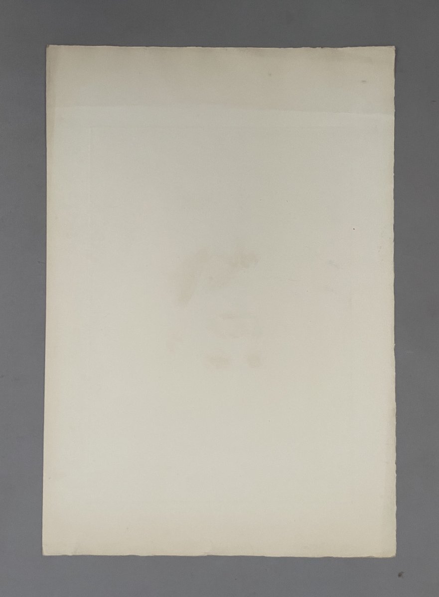 Jacques Combet, Portrait Of Marc Chagall, Engraving-photo-4