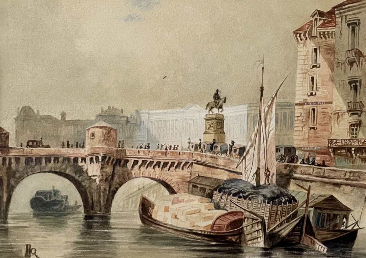 Paris, The Pont Neuf, Watercolor