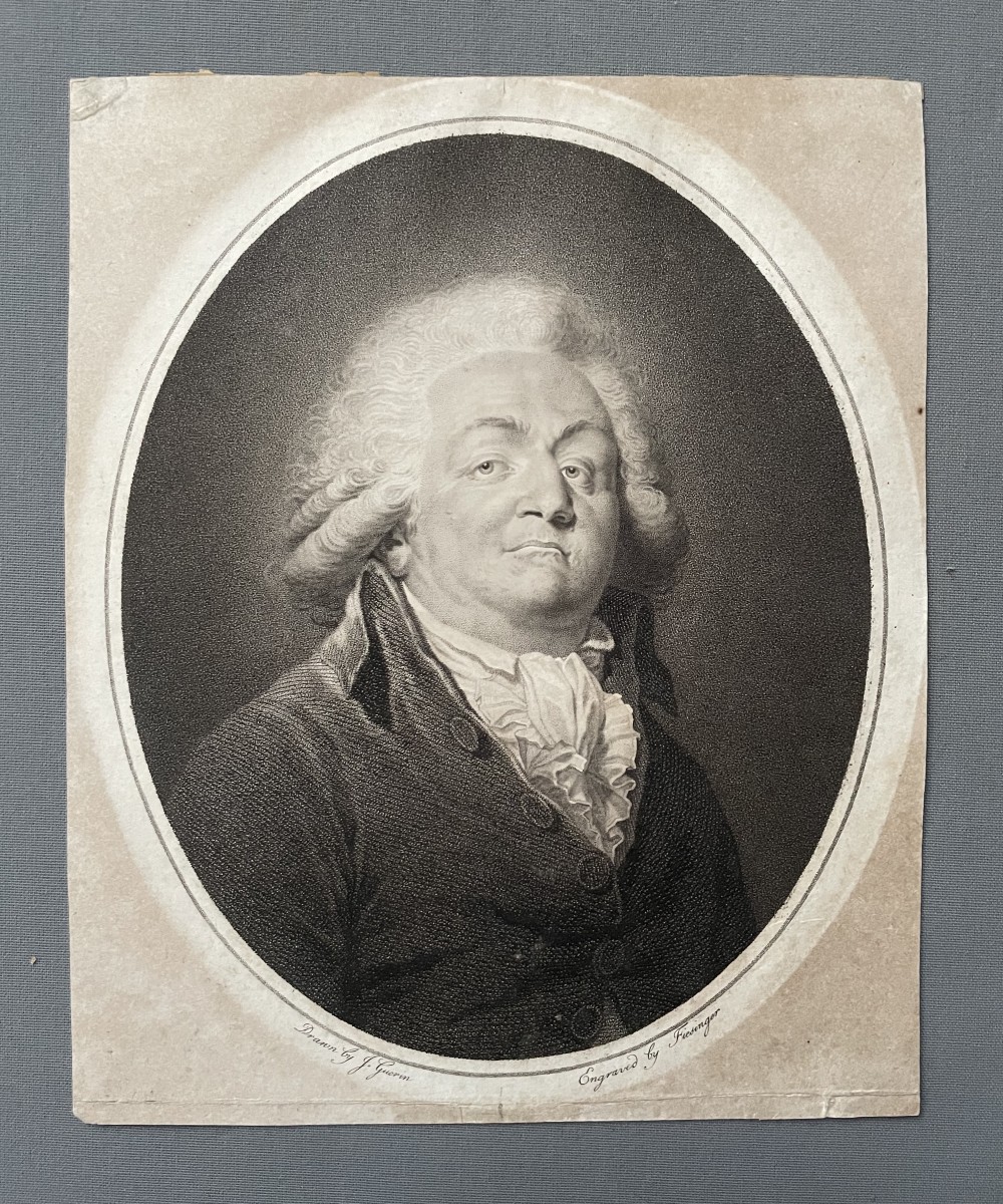 Portrait de Mirabeau, gravure par Fiesinger d'après Guerin