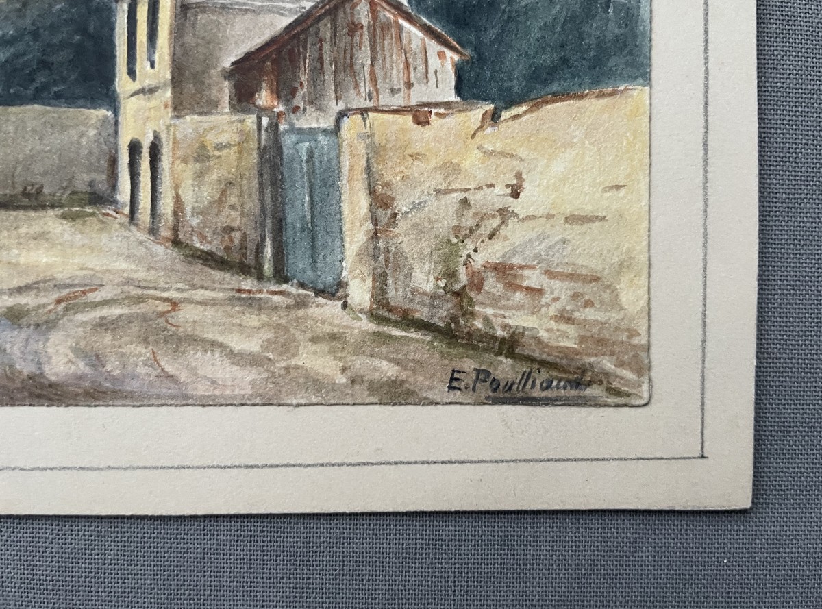 Coupole, aquarelle, signature à identifier-photo-2