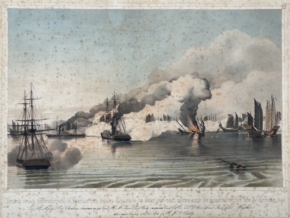 The Battle Of Tonkin, Lithograph After Edward H. Cree-photo-2