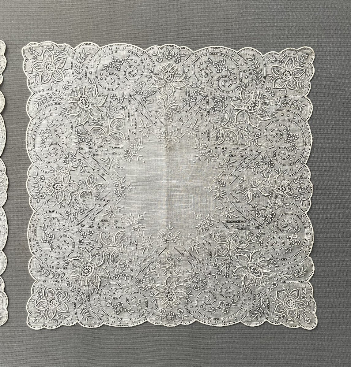 Two Embroidered Handkerchiefs-photo-1